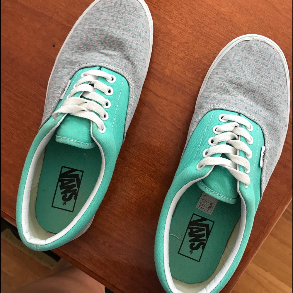 Mint and gray Vans